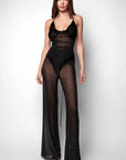 Pantaloni in rete nera Nina Estefy-shop