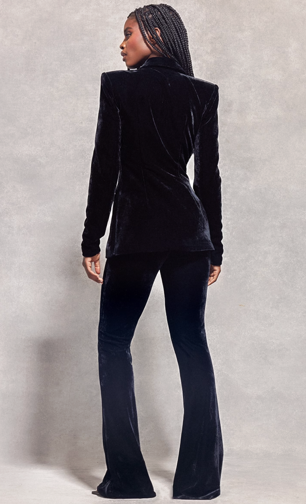 Blazer aderente in velluto