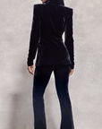 Blazer aderente in velluto