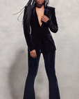 Blazer aderente in velluto