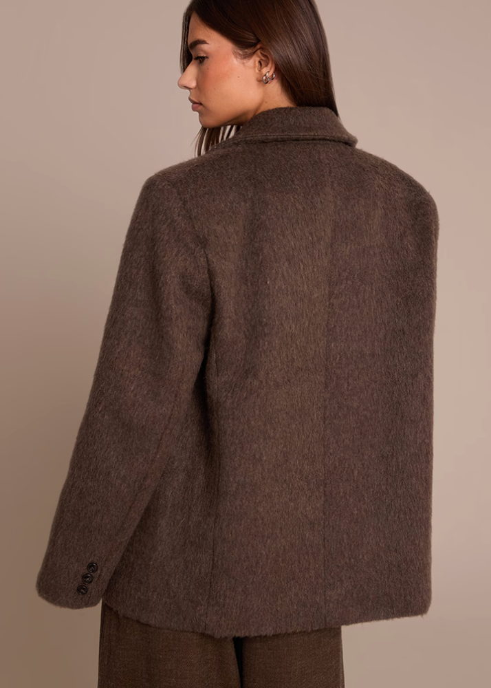 Blazer oversize effetto lana