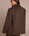 Blazer oversize effetto lana