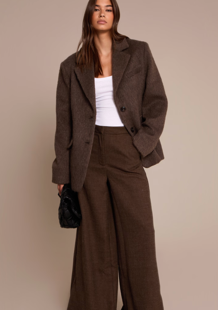 Blazer oversize effetto lana