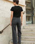 Jeans a vita alta con dettagli
