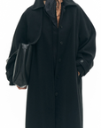Cappotto lungo oversize con colletto strutturato