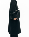 Cappotto lungo oversize con colletto strutturato