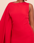 Abito rosso monospalla