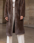 Cappotto oversize con cappuccio
