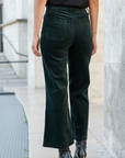 Pantaloni a vita alta in velluto