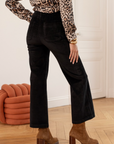 Pantaloni a vita alta in velluto