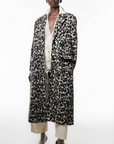 Cappotto lungo con fantasia animalier