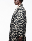 Cappotto lungo con fantasia animalier