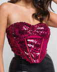 Top corsetto con paillettes Jeen Estefy-shop