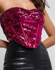 Top corsetto con paillettes Jeen Estefy-shop