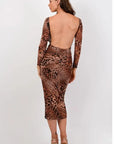 Vestito midaxi Kendra Leopard Estefy-shop