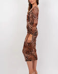 Vestito midaxi Kendra Leopard Estefy-shop
