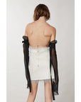 Patrizia Pepe Silver Nylon Cocktail Dress