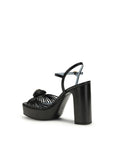 Valentino Garavani Black Goatskin Platform Sandals