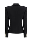 Balmain Black Wool Oves Aries Blazer