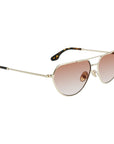 Victoria Beckham Gold Metal Sunglasses