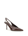 LE SILLA Brown Calf Leather Bos Taurus High Heel Pumps
