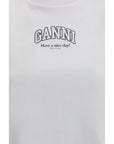 Ganni White Cotton T-Shirt