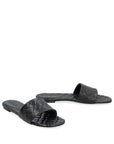 Bottega Veneta Black Lamb Leather Mules