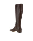 Valentino Garavani Brown Calfskin Flat Boots
