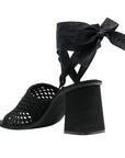 Miu Miu Black Fabric Platform Sandals