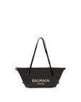 Balmain Black Raffia Shoulder Bag