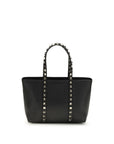 Valentino Garavani Black Calf Leather Bos Taurus Shoulder Bag