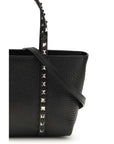 Valentino Garavani Black Calf Leather Bos Taurus Shoulder Bag