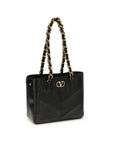 Valentino Garavani Black Napa Leather / Calf Bos Taurus Shoulder Bag