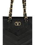 Valentino Garavani Black Napa Leather / Calf Bos Taurus Shoulder Bag