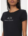 Armani Exchange Black Cotton T-Shirt