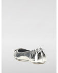 Tory Burch Silver Leather Ballet Flats