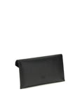 PINKO Black Calf Leather Bos Taurus Clutch Bag