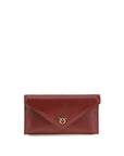 PINKO Bordeaux Calf Leather Bos Taurus Clutch Bag
