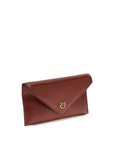 PINKO Bordeaux Calf Leather Bos Taurus Clutch Bag