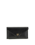 PINKO Black Calf Leather Bos Taurus Clutch Bag