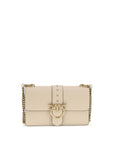 PINKO Beige Calf Leather Bos Taurus Shoulder Bag