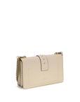 PINKO Beige Calf Leather Bos Taurus Shoulder Bag