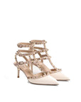 Valentino Garavani Beige Calfskin High Heel Pumps