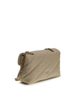 PINKO Beige Calf Leather Bos Taurus Shoulder Bag