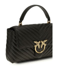 PINKO Bicolor Calf Leather Bos Taurus Handbag
