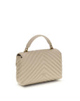 PINKO Beige Calf Leather Bos Taurus Handbag