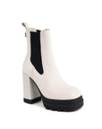 Tommy Hilfiger White Leather Ankle Boots