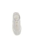 Prada White Fabric Low Top Sneakers