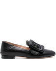 Bally Black Calfskin Slip-On Loafers