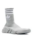 BALENCIAGA X ADIDAS Gray Nylon Athletic Sneakers